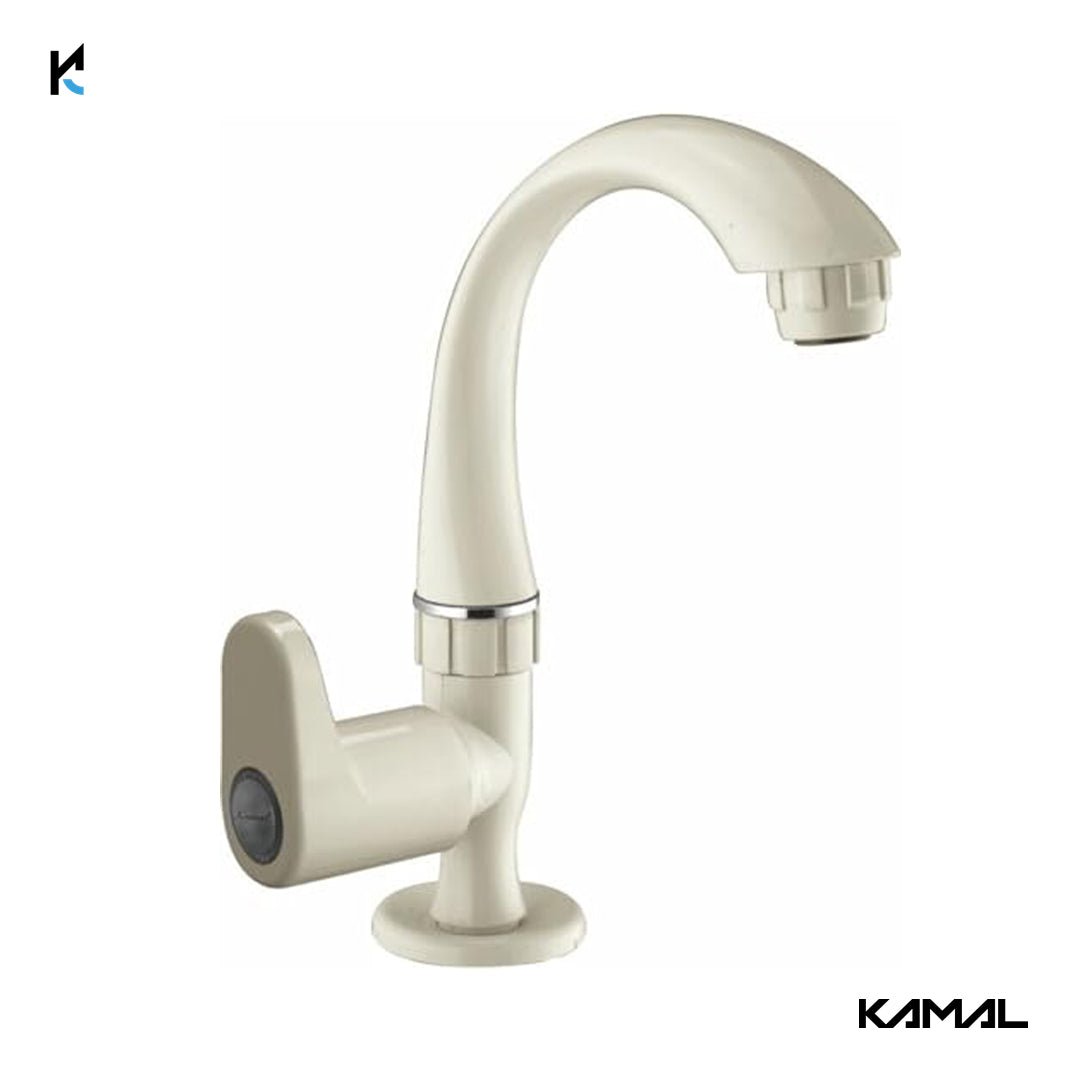 Verona Swan Neck Pillar Cock (PTMT Plastic) - by Kamal - Kamal Bathware