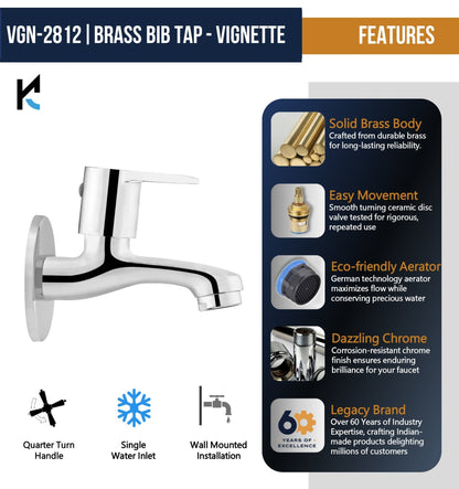 Vignette Bib Tap (Full Brass) - by Kamal - Vignette - Kamal Bathware