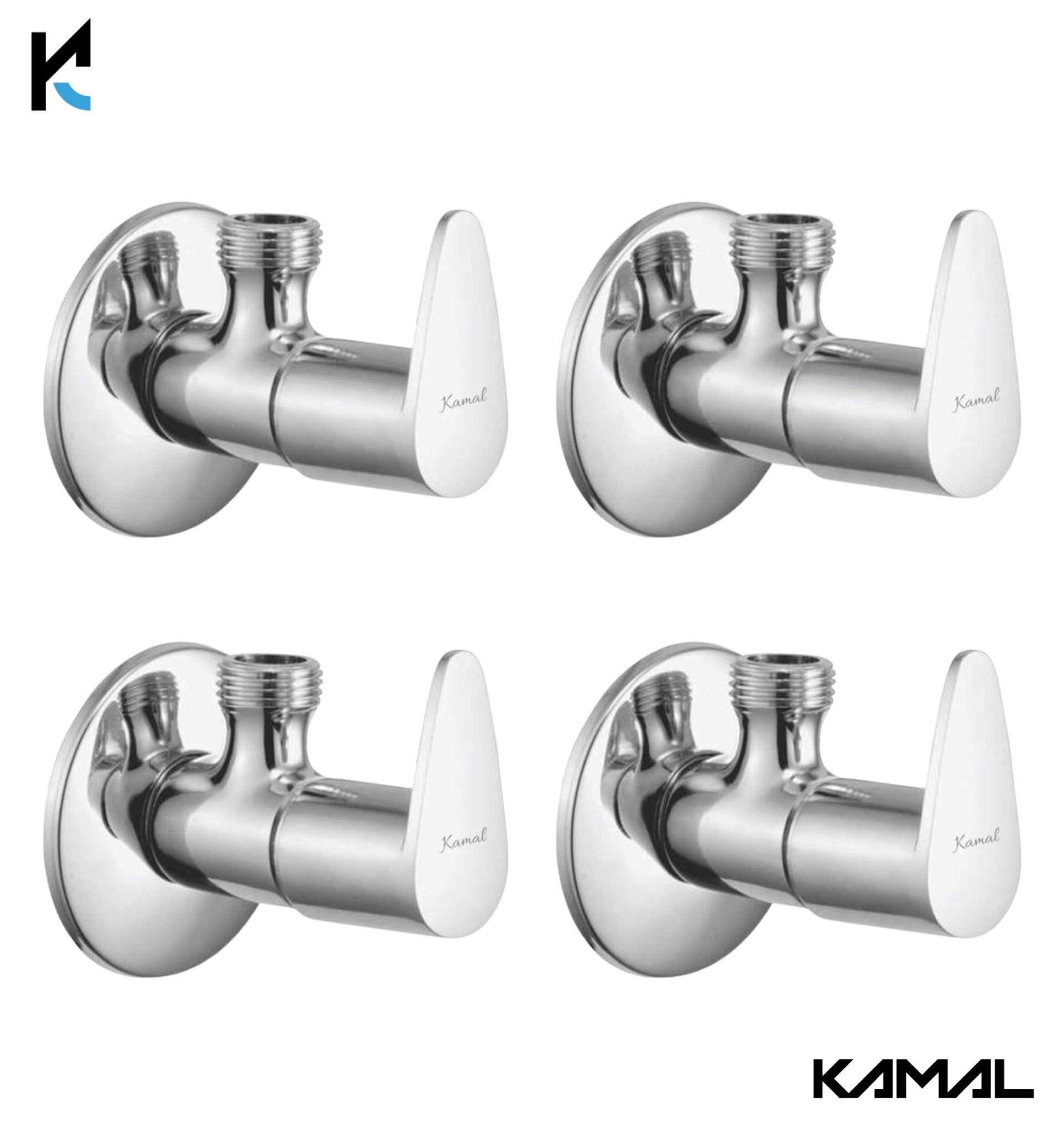 Vignette Full Brass Angle Cock Tap (Full Brass) - by Kamal - Kamal Bathware