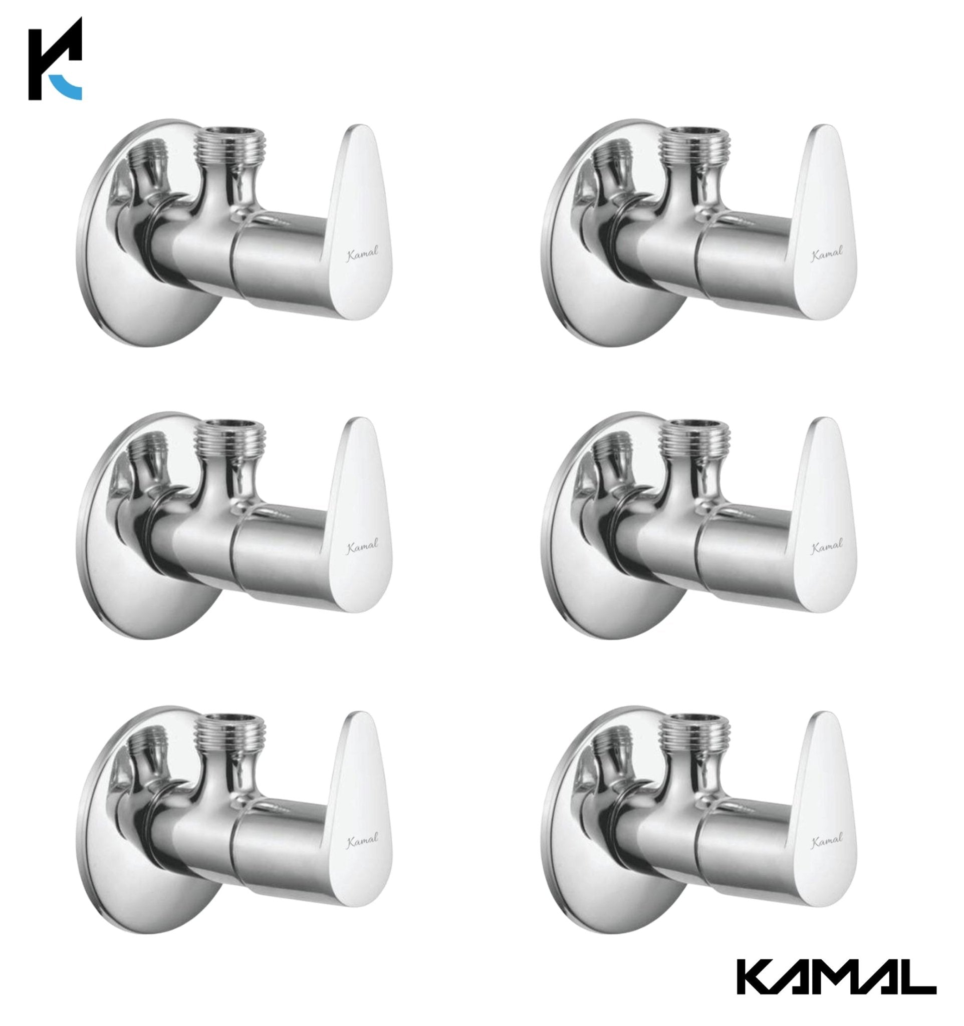 Vignette Full Brass Angle Cock Tap (Full Brass) - by Kamal - Kamal Bathware