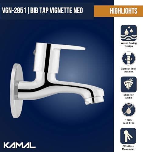 Vignette Neo Bib Tap (Full Brass) - by Kamal - Vignette Neo - Kamal Bathware