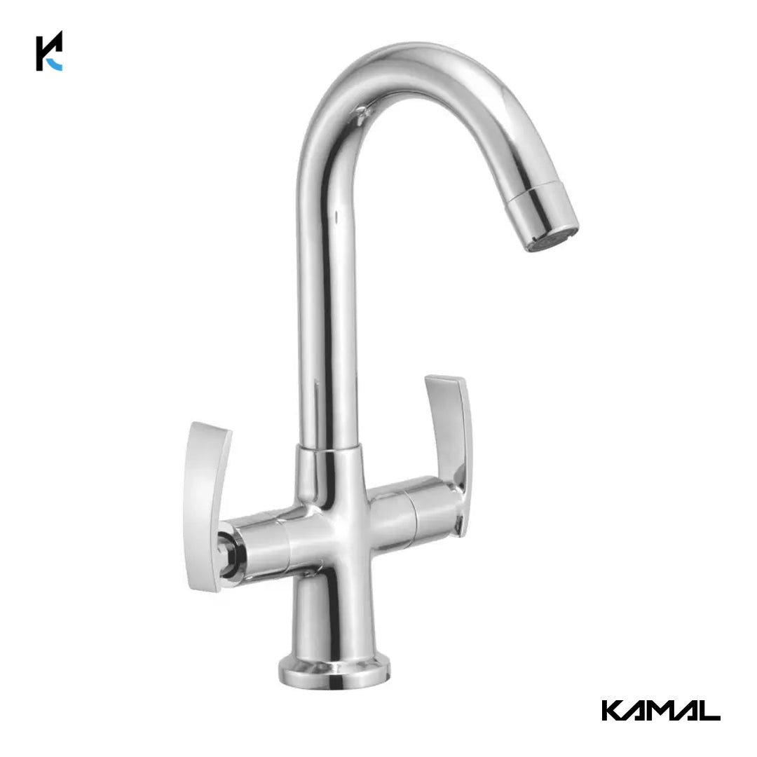 Vista Centre Hole Basin Mixer (Full Brass) - by Kamal - Vista - Kamal Bathware