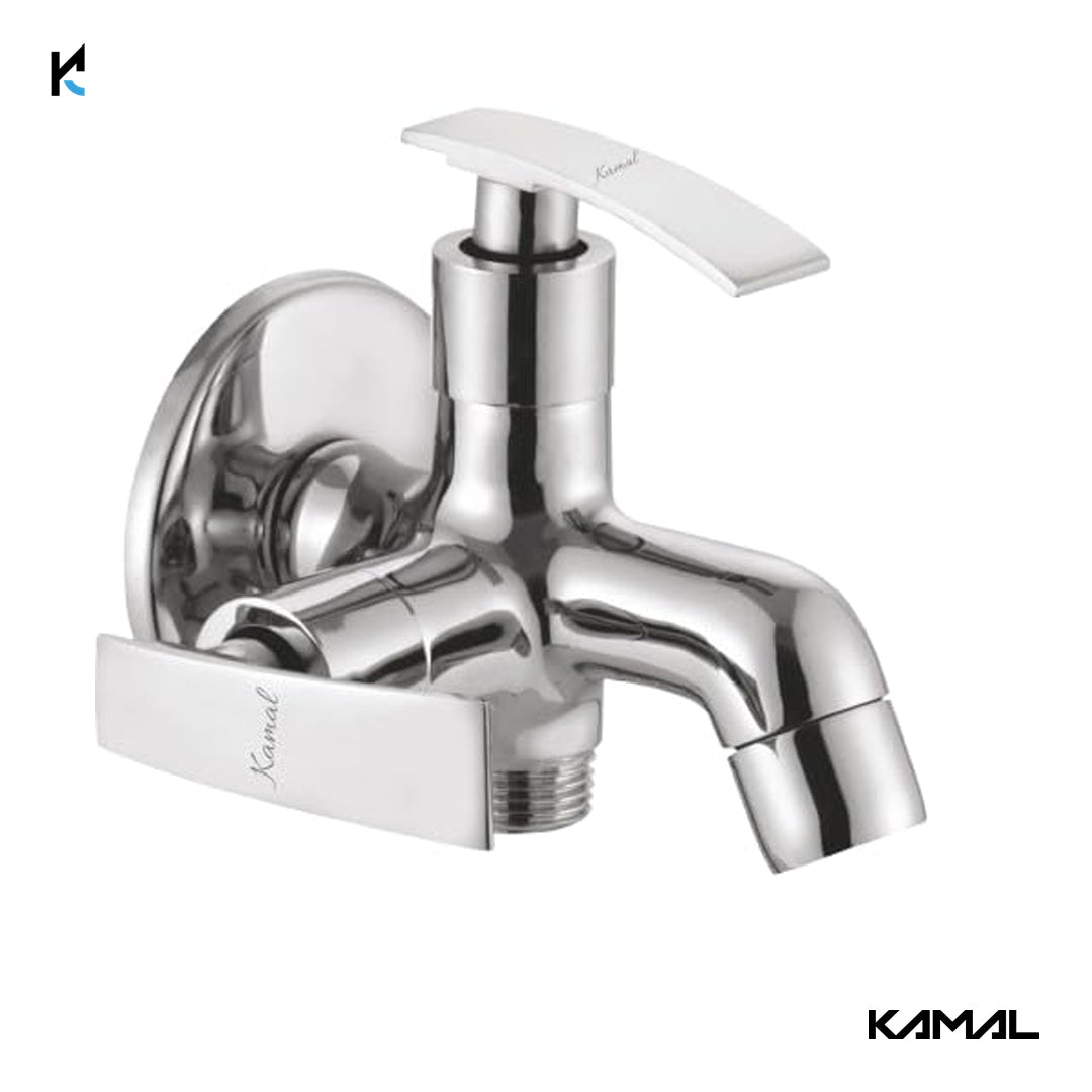 Vista Prime Novo Two Way Bib Tap (Full Brass) - by Kamal - Vista Prime Novo - Kamal Bathware