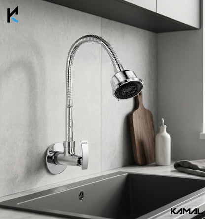 Vista Sink Spray Tap (Brass & SS Steel) - by Kamal - Vista - Kamal Bathware
