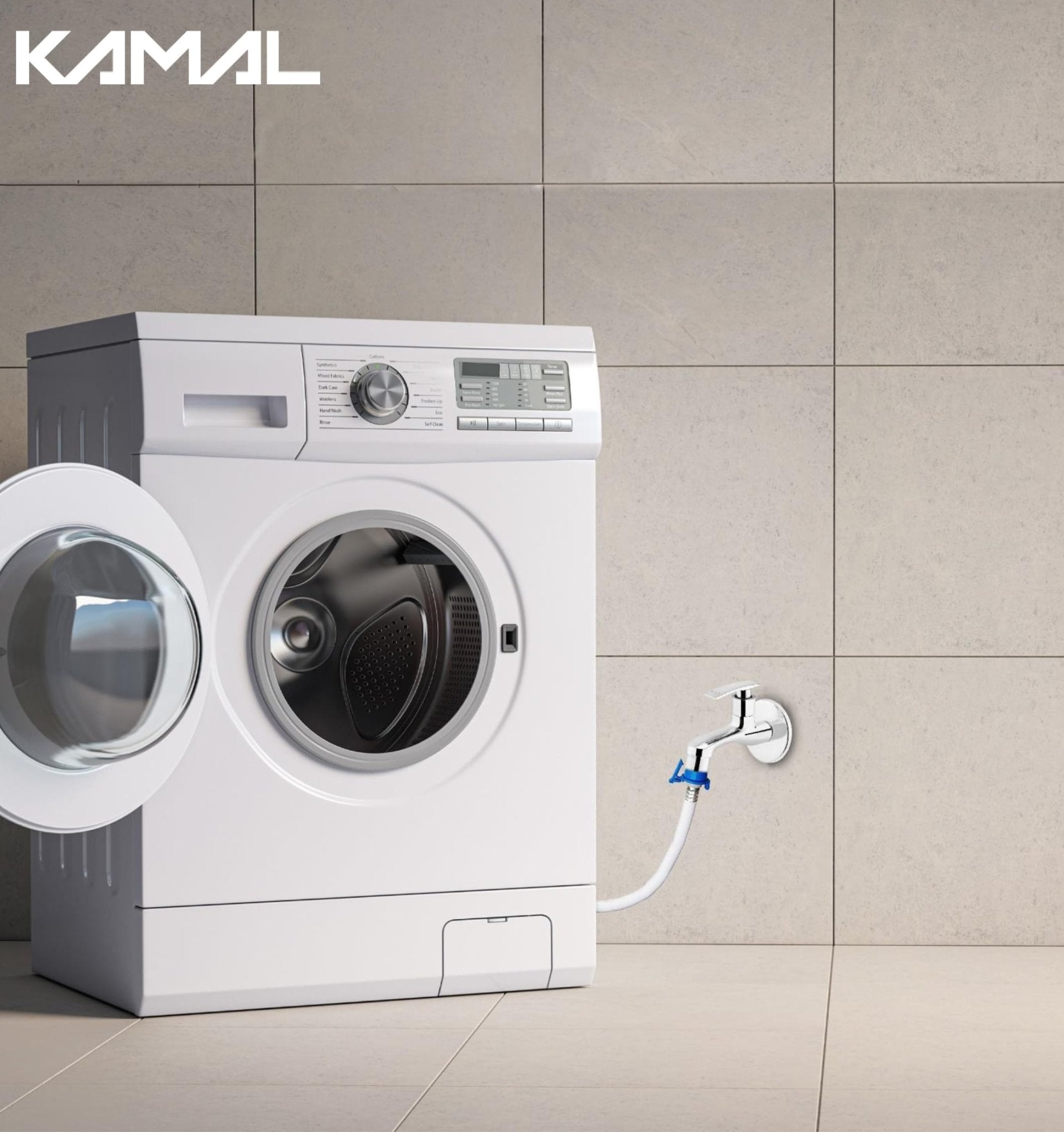 Vista Washing Machine Bib Tap (Full Brass) - by Kamal - Vista - Kamal Bathware