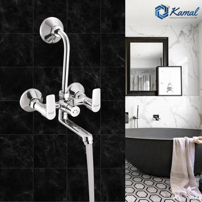 Era Wall Mixer with L Bend Pipe (Full Brass) - by Kamal